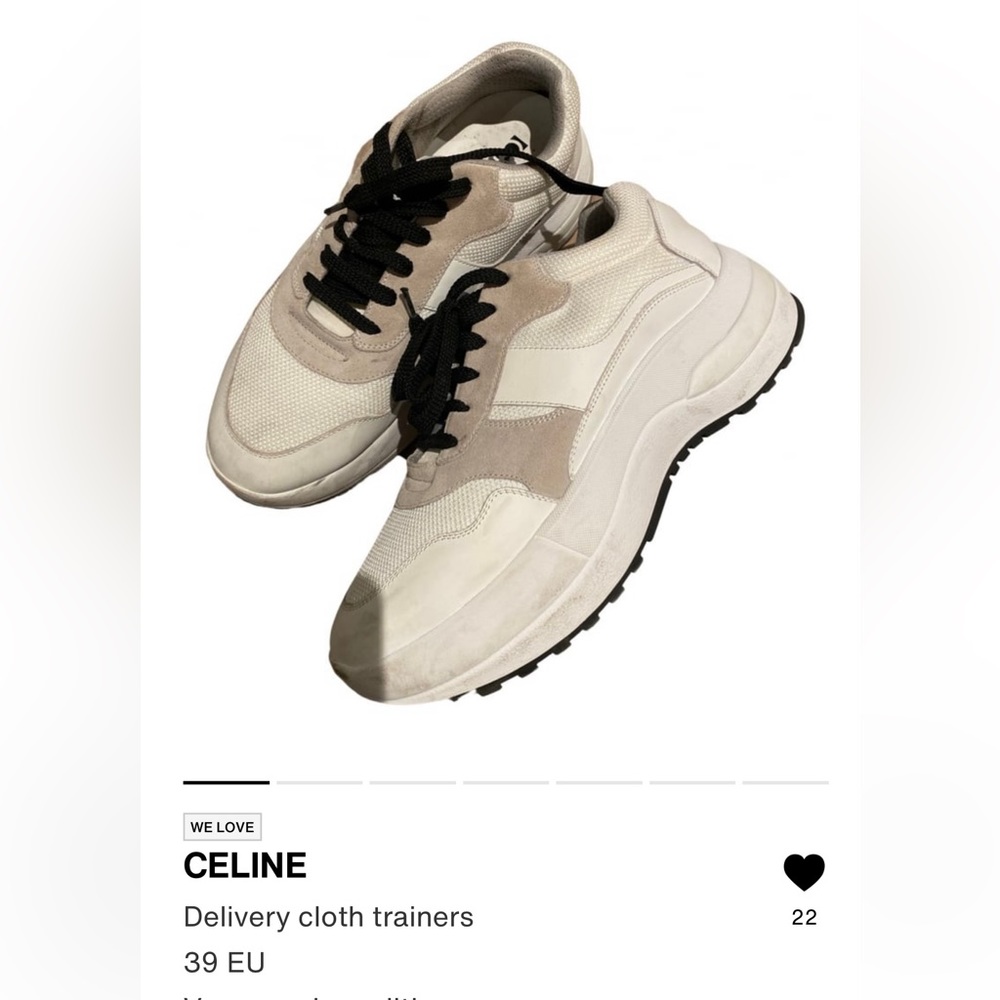 Authentic Celine Delivery Trainers - Size 39 no box